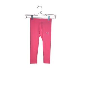 🛑 LAST CHANCE! Puma Light Pink Girls Leggings Size 4T Stretch Activewear